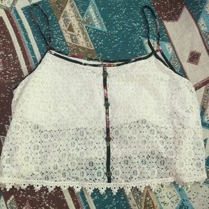 SOLD Paper Crane Lace Crop